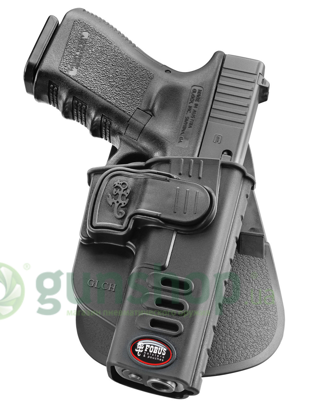 Кобура Fobus для Glock-17/19 с поясным фиксатором,поворотная, замок на скобе