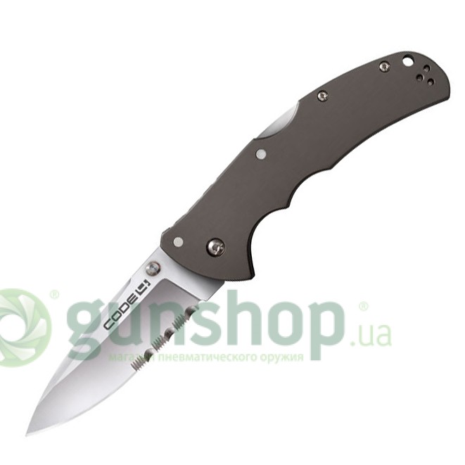 Нож Cold Steel Code-4 Spear Point полусеррейтор