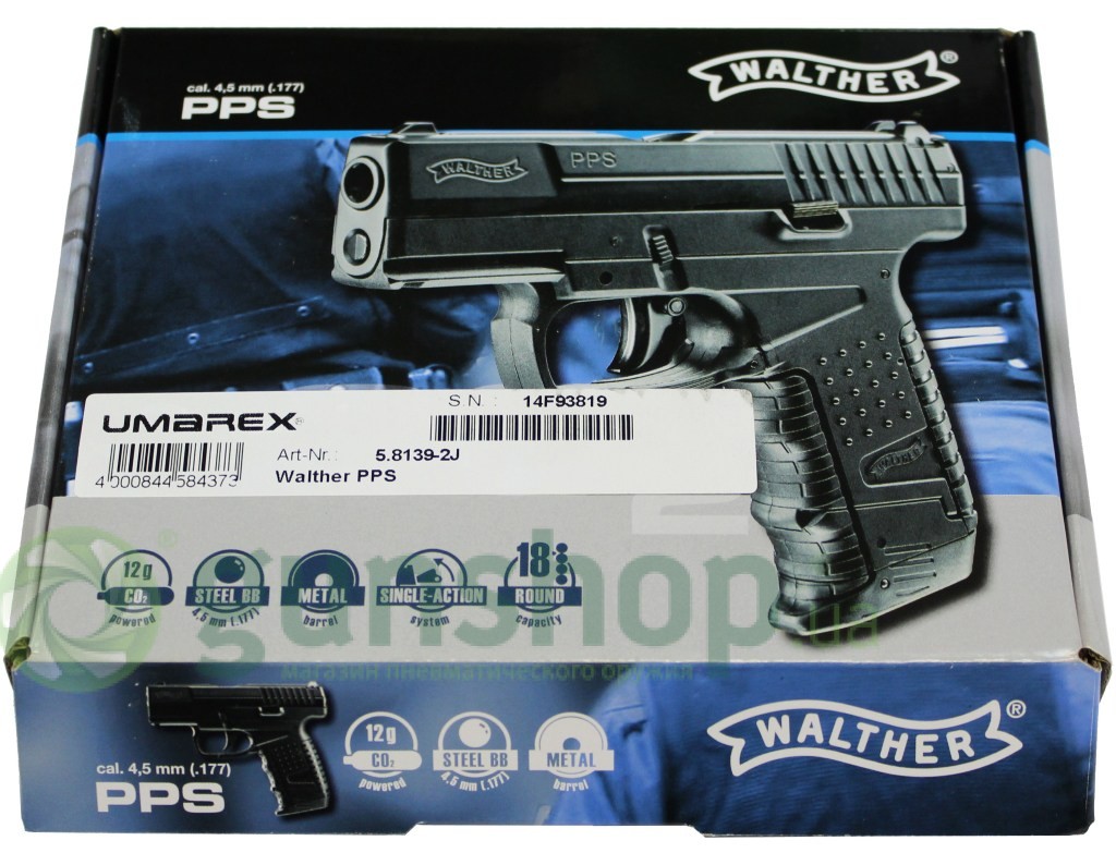 Пневматический пистолет Walther PPS Blowback Пневматический пистолет Walther PPS Blowback
