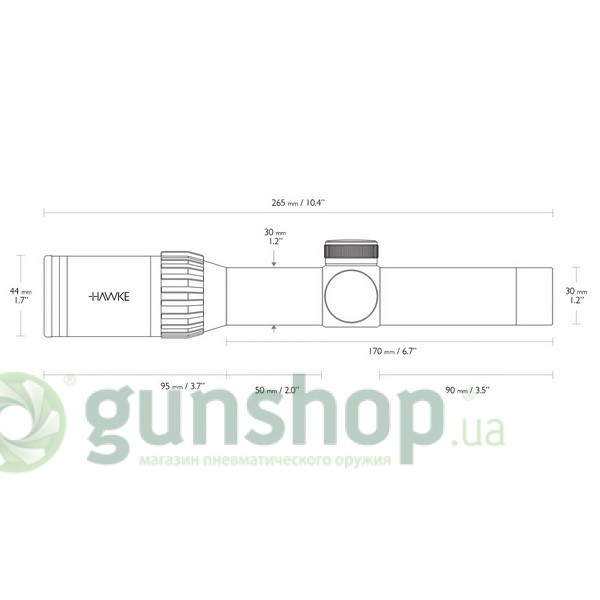 Оптический прицел Hawke Frontier 30 1-6x24 (L4A IR Dot)