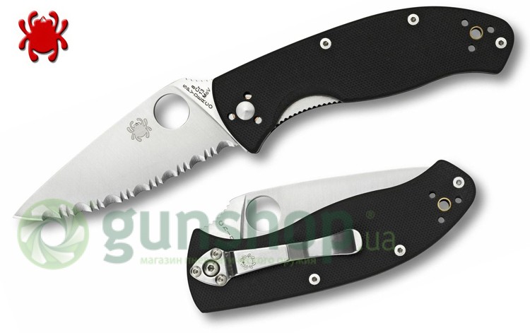 Нож Spyderco Tenacious, G-10, серрейтор 