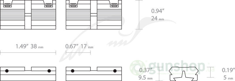 Планка Hawke Adaptor Base 11мм - Weaver Планка Hawke Adaptor Base 11мм - Weaver