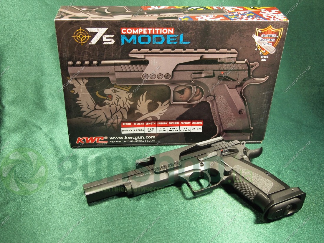 Пневматический пистолет KWC Tanfoglio Gold Custom BLOWBACK (KMB89AHN)