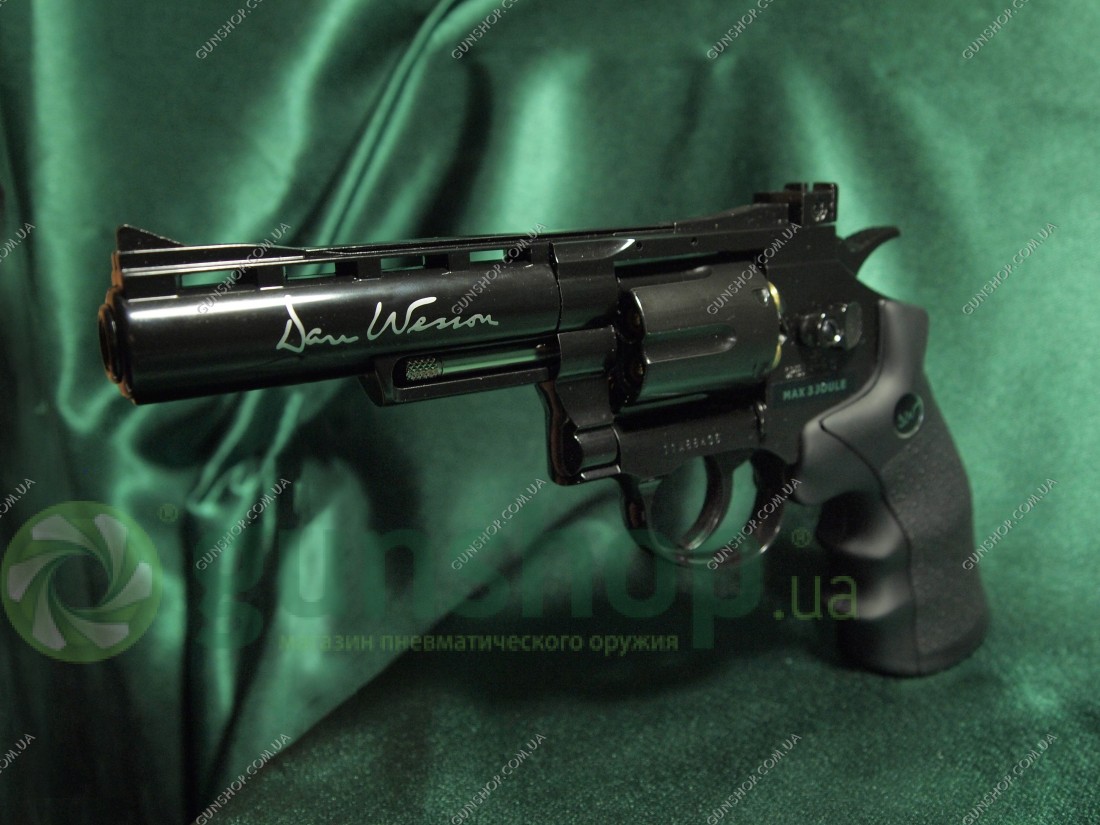 Пневматический револьвер ASG Dan Wesson 4'' Black