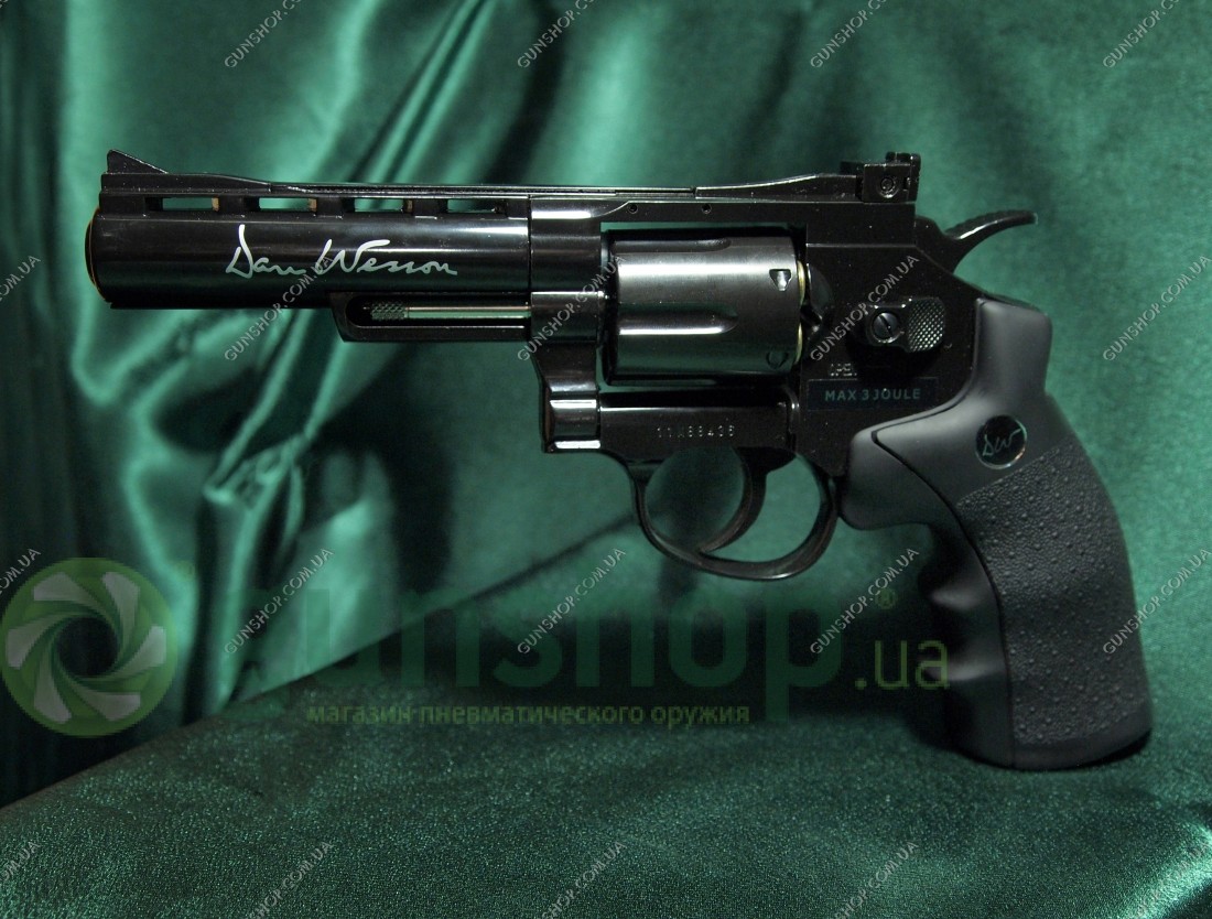 Пневматический револьвер ASG Dan Wesson 4'' Black