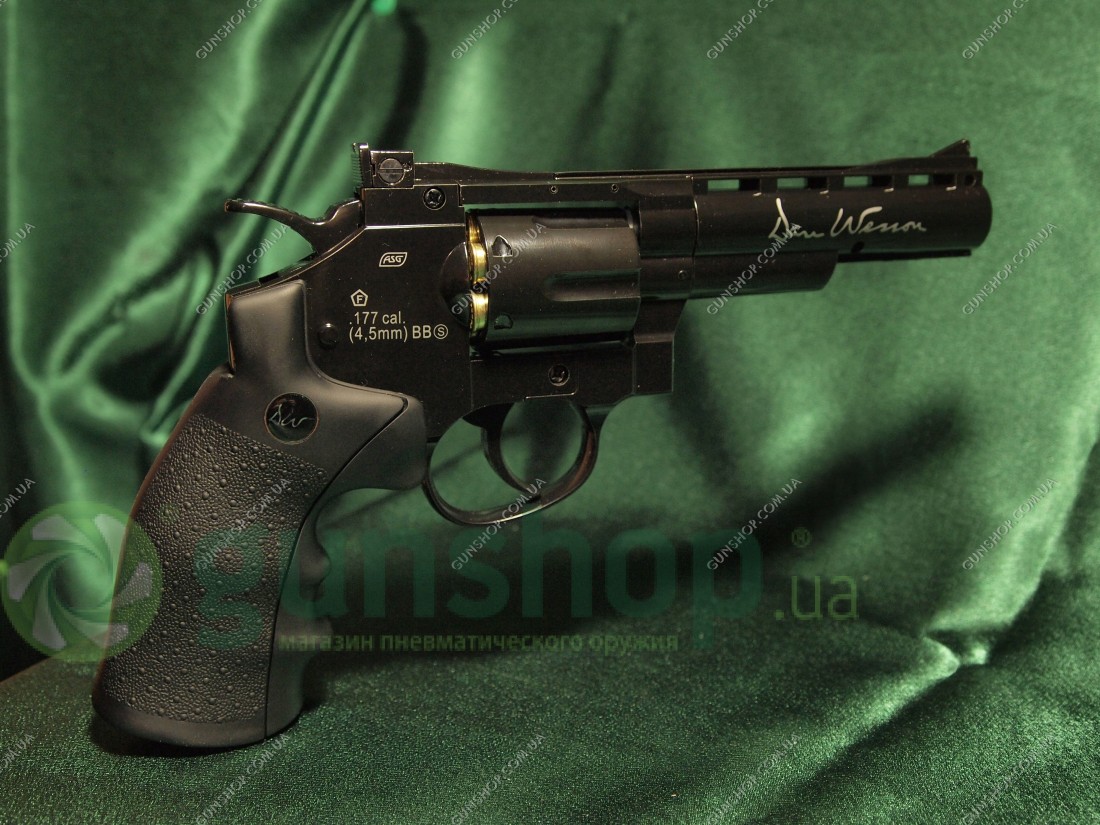 Пневматический револьвер ASG Dan Wesson 4'' Black