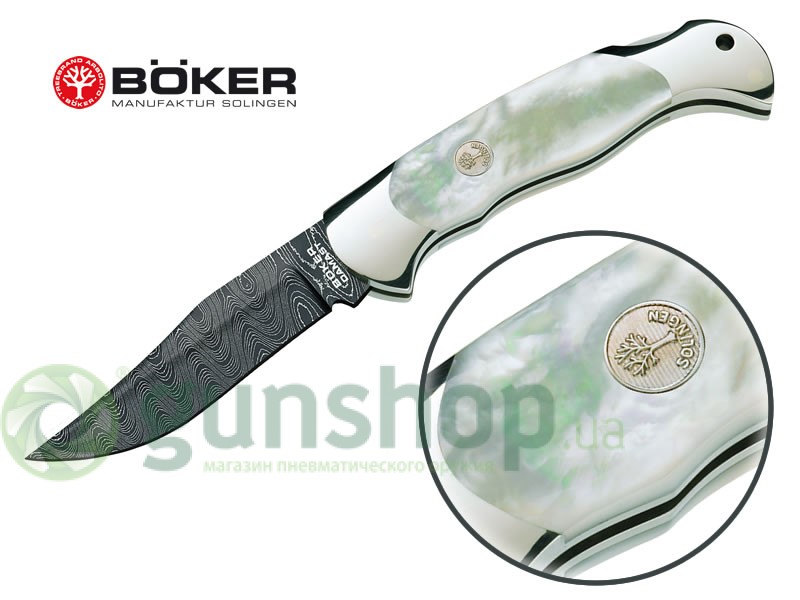 Нож Boker Scout Perlmutt Damast