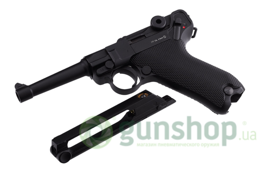 Пистолет пневматический KWC Parabellum P 08 Blowback