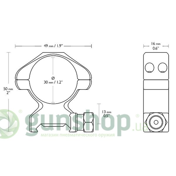 Кольца Hawke Precision 30mm/Weaver/High Кольца Hawke Precision 30mm/Weaver/High