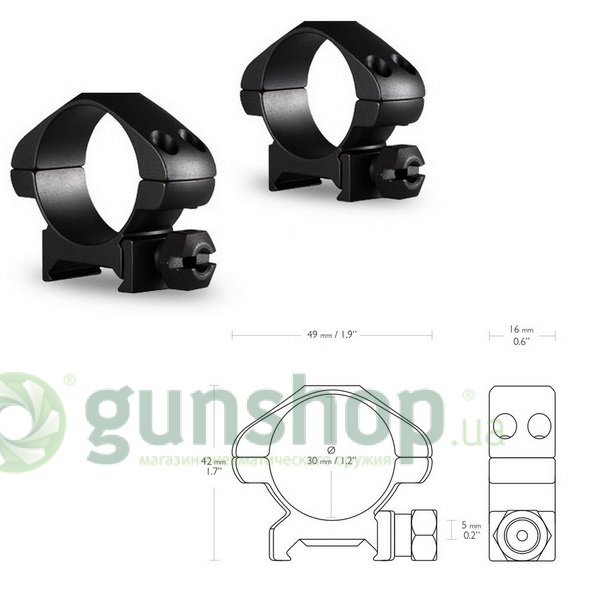 Кольца Hawke Precision 30mm/Weaver/Low Кольца Hawke Precision 30mm/Weaver/Low