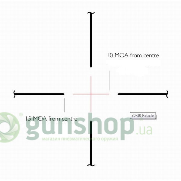 Прицел оптический Hawke Vantage IR 2-7x32   (30/30 Centre Cross IR R/G)