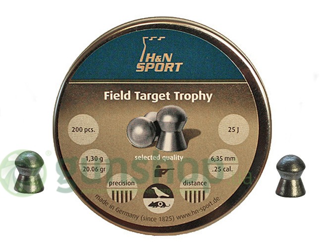 Пули  H&N Field Target Trophy кал.6.35мм 1.29г (200шт)