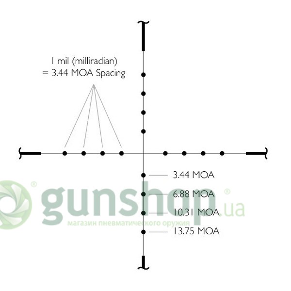 Оптический прицел Hawke Vantage IR 3-9x40 AO (Mil Dot IR R/G) 