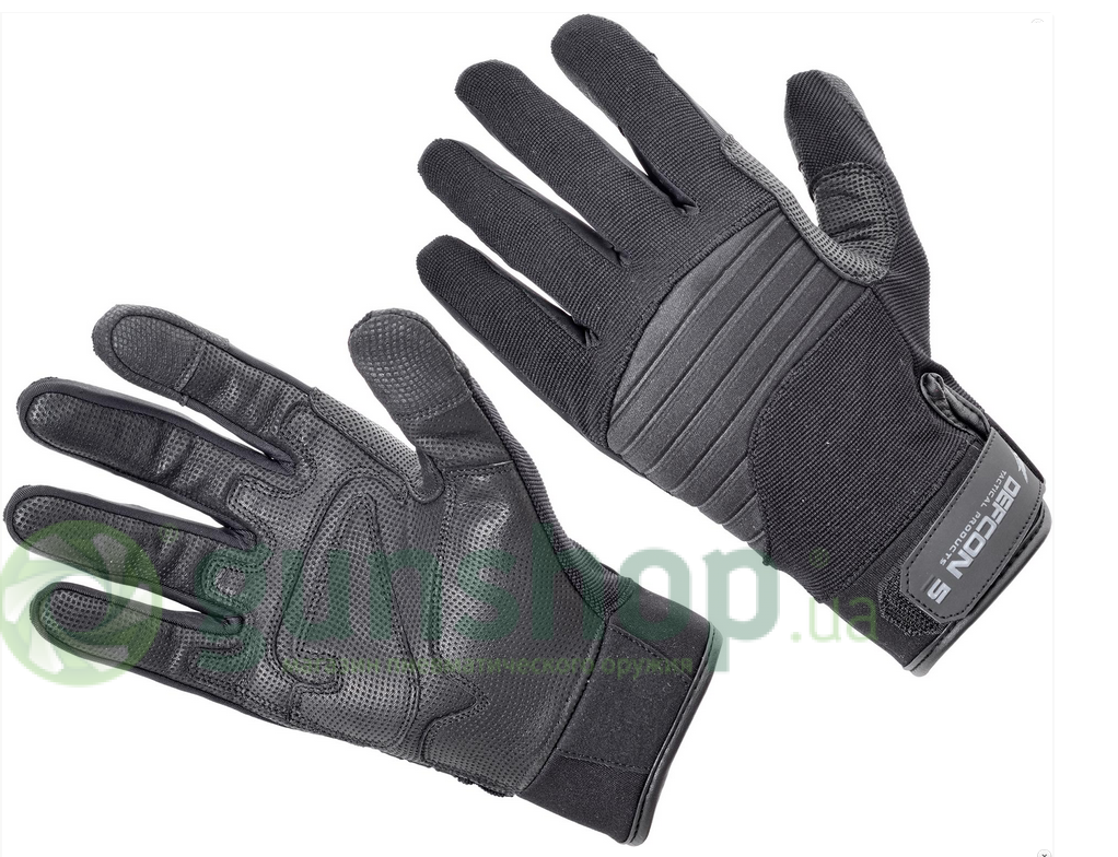 Перчатки Defcon 5 ARMOR TEX GLOVES WITH LEATHER PALM BLACK S ц:черный