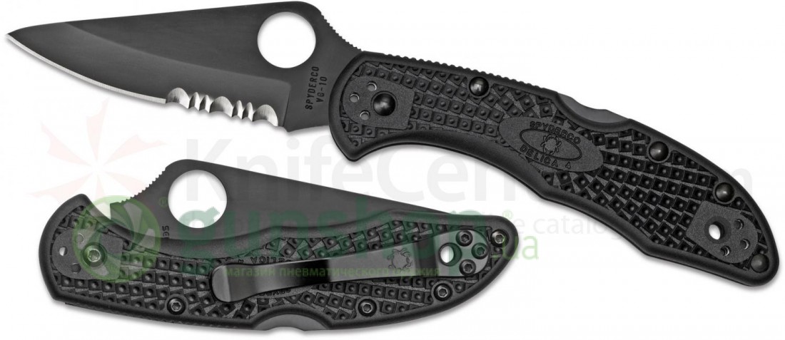 Нож Spyderco Delica 4 Black Blade