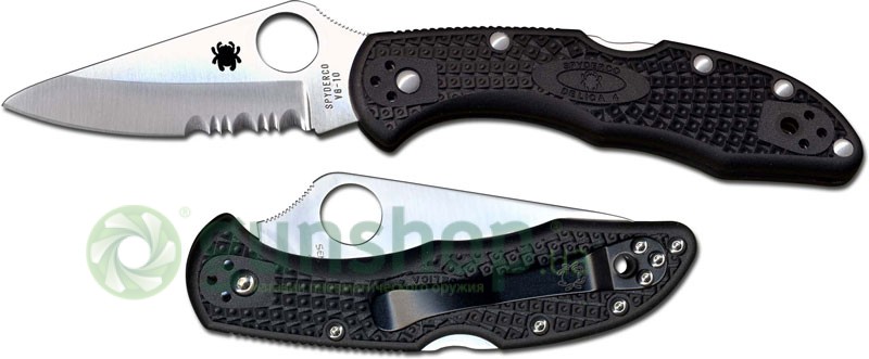 Нож Spyderco Delica 4 FRN, полусеррейтор 