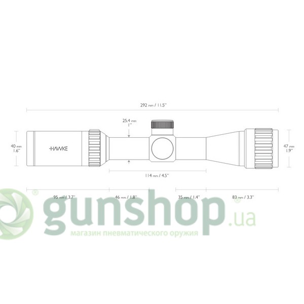 Оптический прицел Hawke Vantage 2-7x32 AO (Mil Dot) 