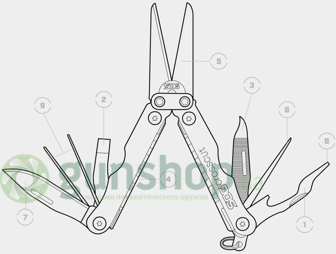 Мультитул SOG CrossCut 2.0 Мультитул SOG CrossCut 2.0