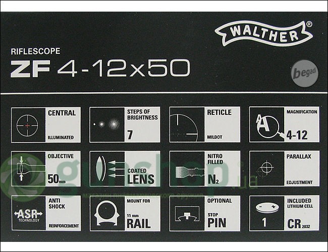 Прицел оптический WALTHER 4-12х50 Ci
